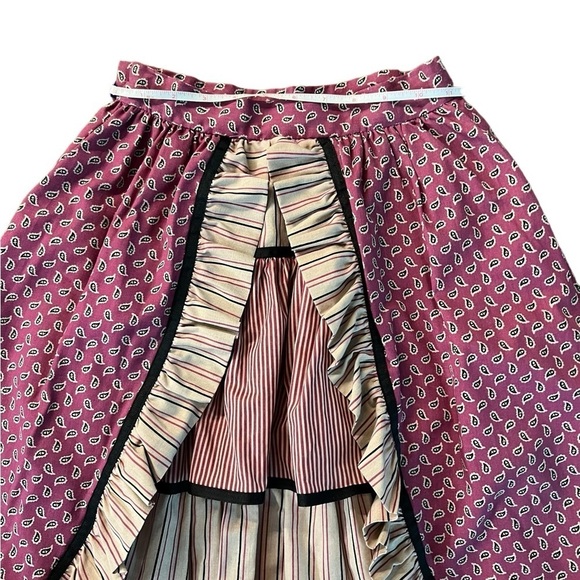 NOAH’S FLOOD DALLAS, TEXAS VINTAGE PAISELY, RUFFLED COOKS’S APRON SKIRT SIZE 5/6 - Picture 5 of 9